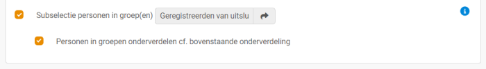 Subselectie nieuw ingekomen