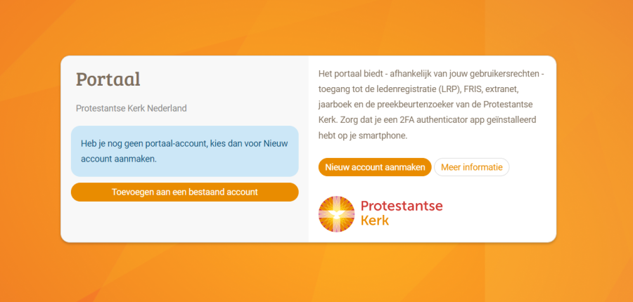 Registratie portaal-account