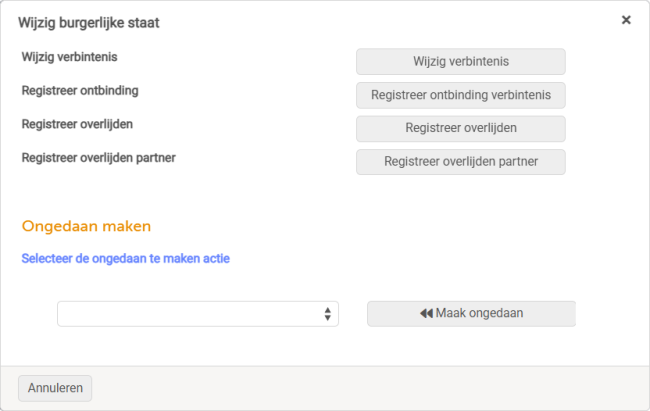 Wijzig burgerlijke staat