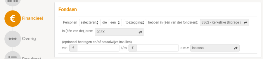 Selectie - vooraankondigingen  - criteria