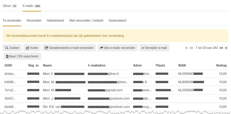 E-mails - Te verzenden