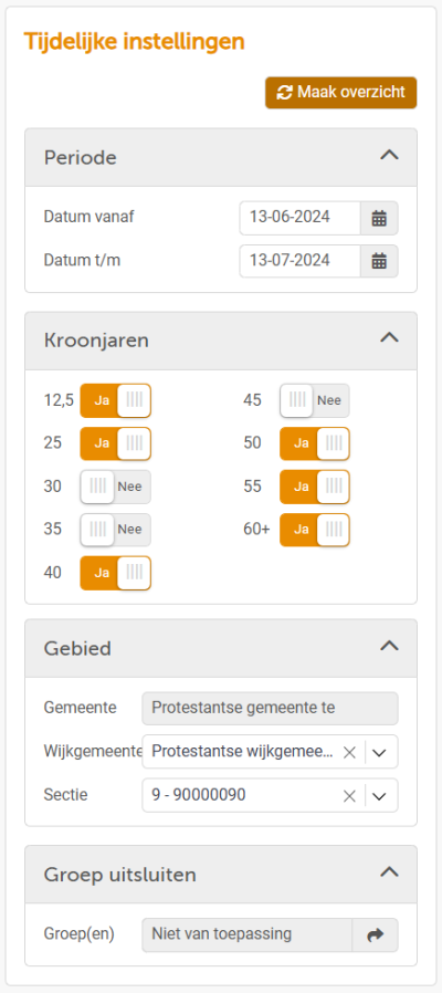 Overzicht gedenkdagen - tijdelijke instellingen