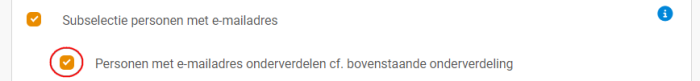 Subselectie nieuw ingekomen