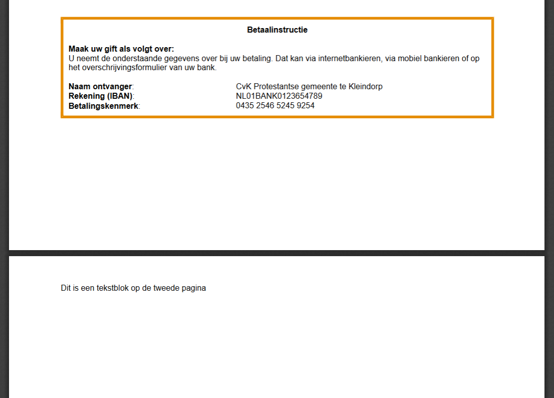 Pagina toevoegen - Voorbeeld