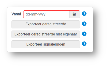 Exporteren vanaf datum