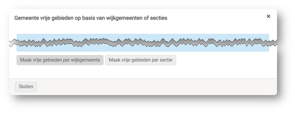 Vrij gebied toevoegen op basis van wijgemeente / sectie