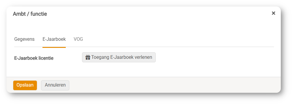 Ambt / kerkelijk functie opvoeren - Toegang E-Jaarboek